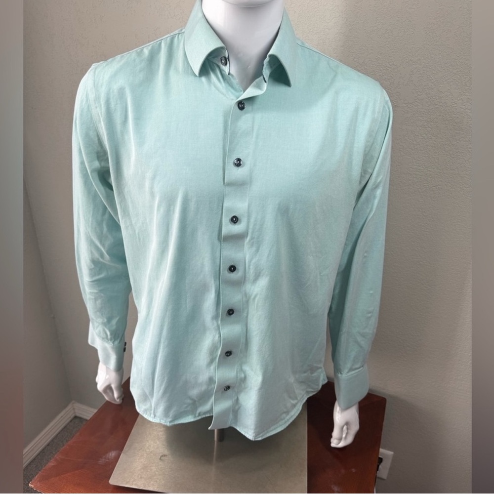 Elegant Mint Green Dress Shirt